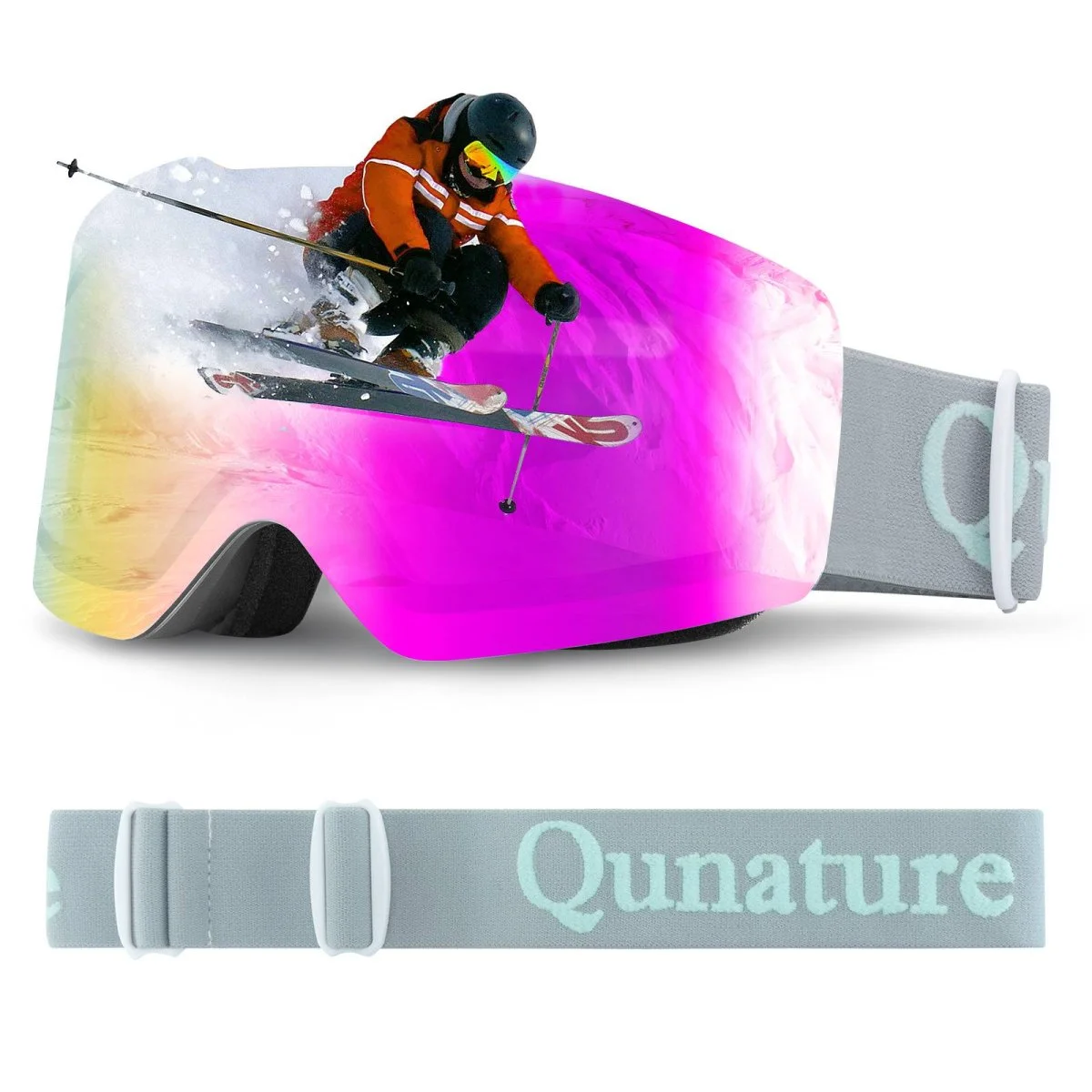Lunettes de ski anti-buée UV400 Qunature - Accessoires Outdoor pour Plus de Liberté de Mouvement - {'count': 1, 'name': 'Vent'}