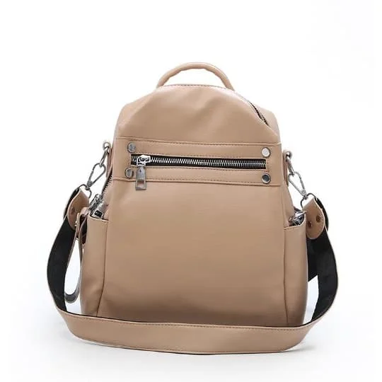 Sac à Dos Femme Décontracté - Outdoor Sports Shop – Bons Plans Randonnée & Trekking Sac Annette - Beige et tan – Leyane Paris