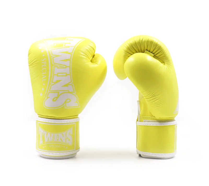 Gants de boxe Twins BGVL4 Pastel Jaune - Matériel sport pas cher – Meilleur rapport qualité-prix - boxe thaï gant boxe – rapport qualité - prix