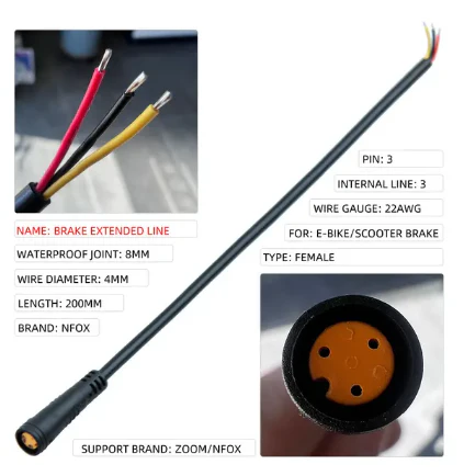 Extension câble de frein 3 pin orange femelle - Des Équipements Pensés pour Profiter de Alltricks.fr Chaque Instant Dehors