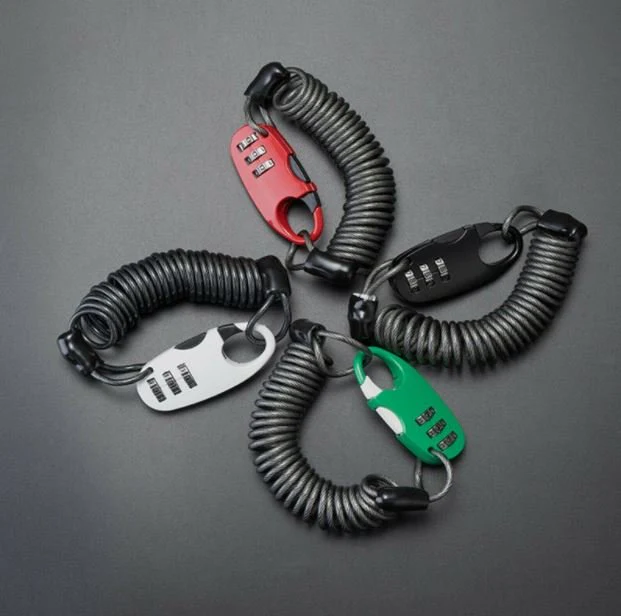 ROCKBROS antivol casque mini câble antivol serrure combinaison noir Accessoires Outdoor Liberté Mouvement