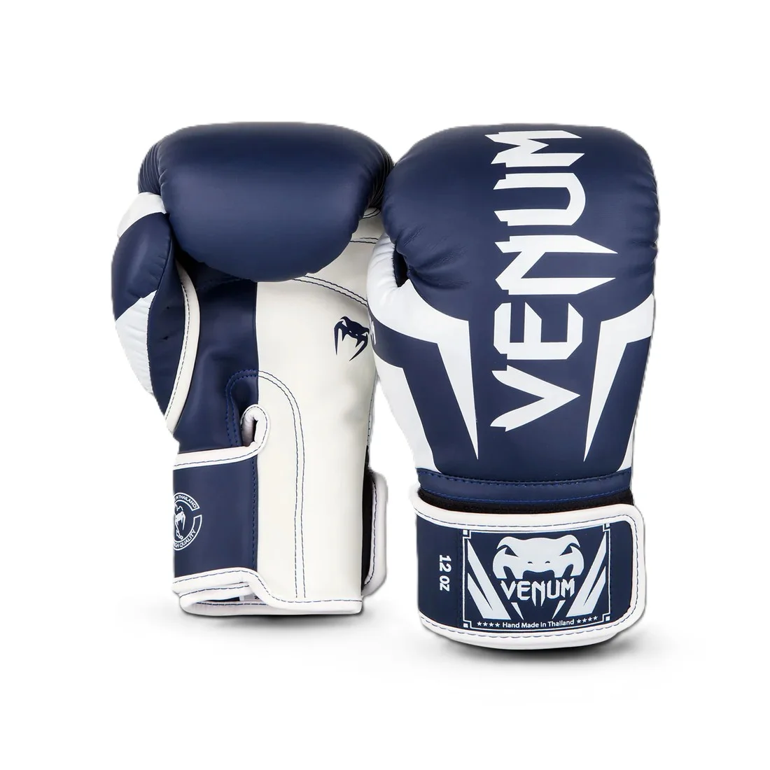 Gants de boxe Venum Elite Bleu Marine/Blanc - Matériel sport pas cher – Meilleur Confortable rapport qualité-prix