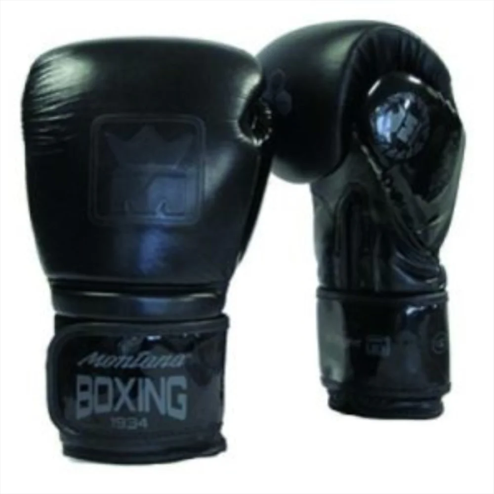 Gants boxe Montana FIGHT code edition Noir Matériel sport cher Meilleur rapport qualité prix