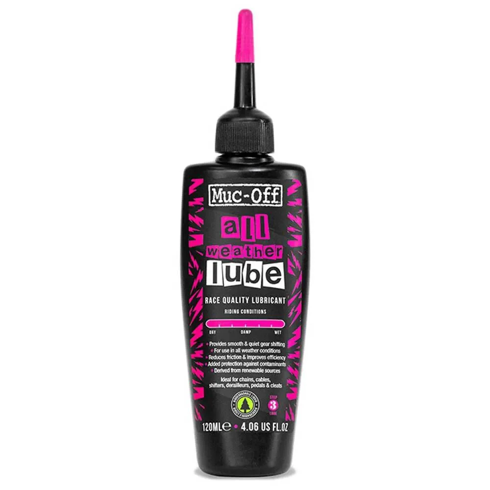MucOff ALL WEATHER lube 120ml - Des Équipements Pensés pour Profiter de chaîne Chaque Instant Dehors