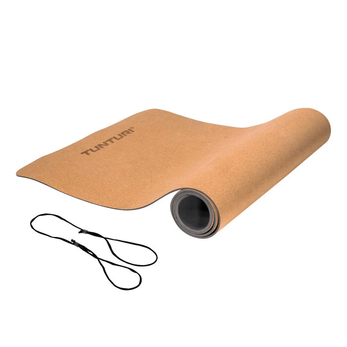 Tunturi – Tapis de yoga en liège TPE écologique - Matériel sport pas cher – Meilleur rapport qualité-prix - yoga antidérapant tapis yoga liège matériel – rapport qualité - prix