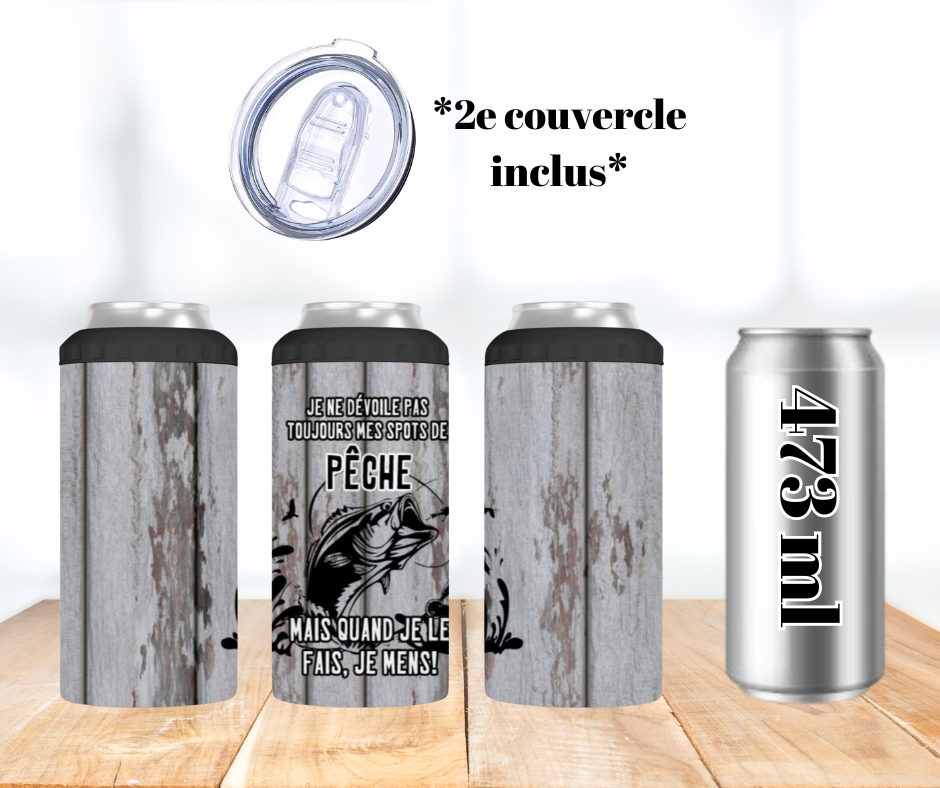 Porte-canette 2 en 1 – 473 ml – Je ne dévoile jamais mes spots de pêche mais quand je le fais je mens! - Saldi Straordinari – Offerte Speciali Disponibili Adesso - {'count': 1, 'name': 'traine'}