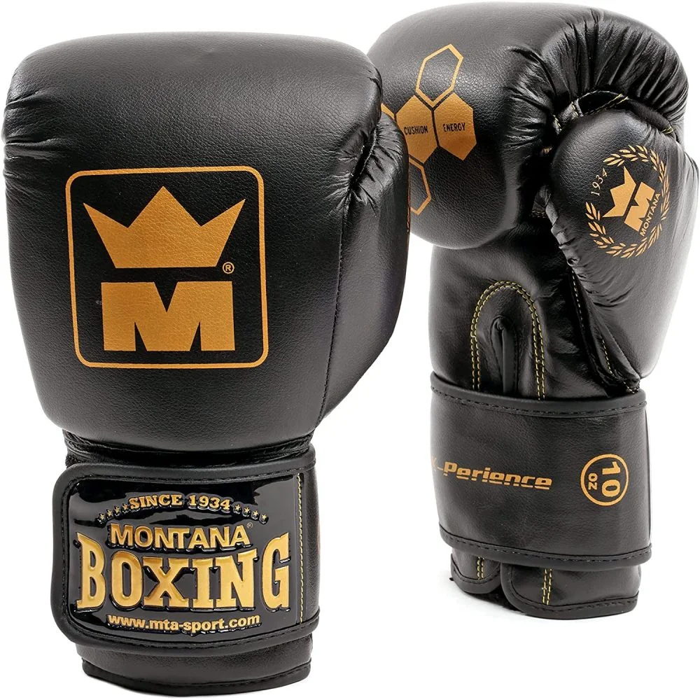 Gants de boxe Montana X-perience – Noir - Matériel sport pas cher – Meilleur rapport qualité-prix - Metal boxe