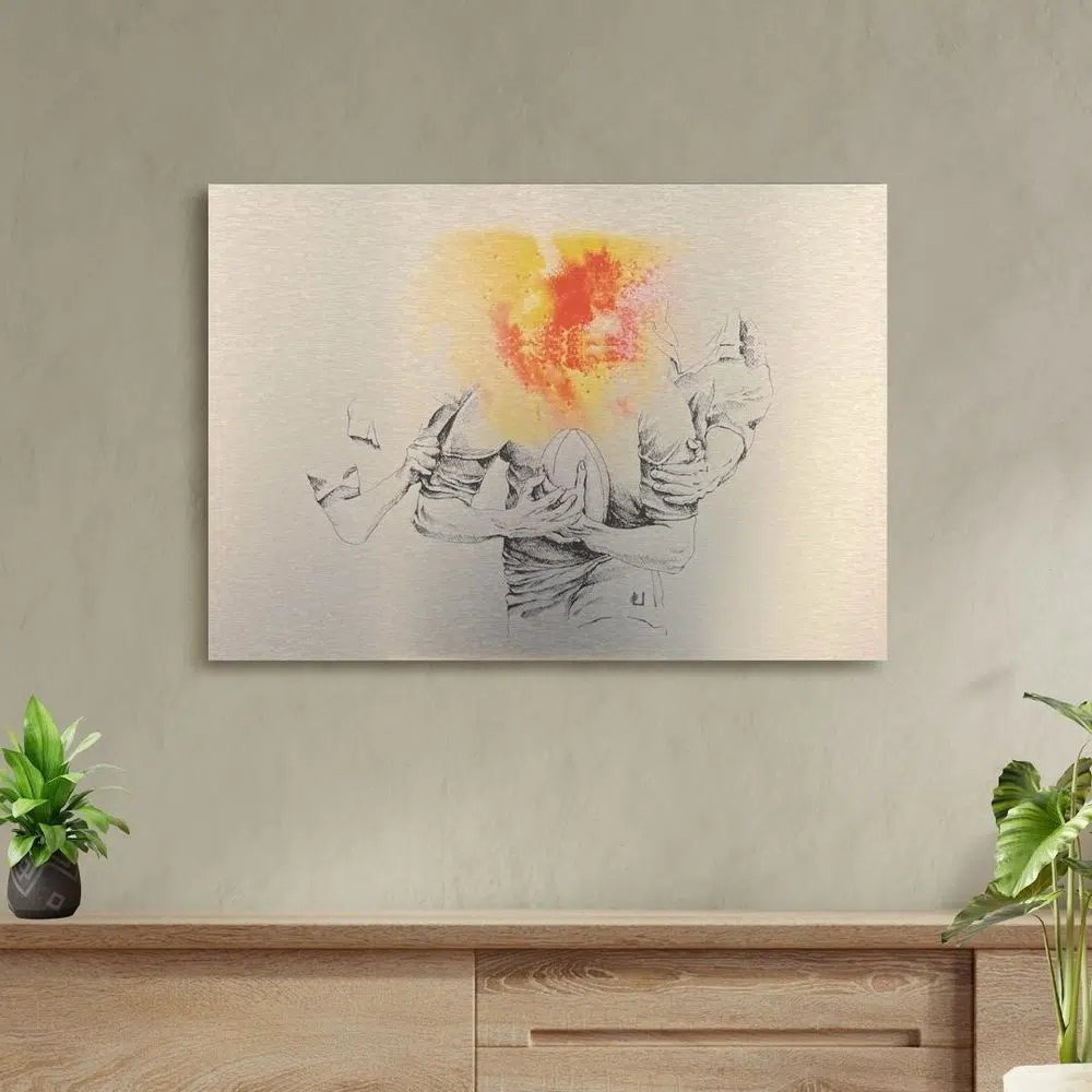 Tableau mural dibon alu brossé joueurs rugby - Matériel sport pas cher – Meilleur rapport qualité-prix