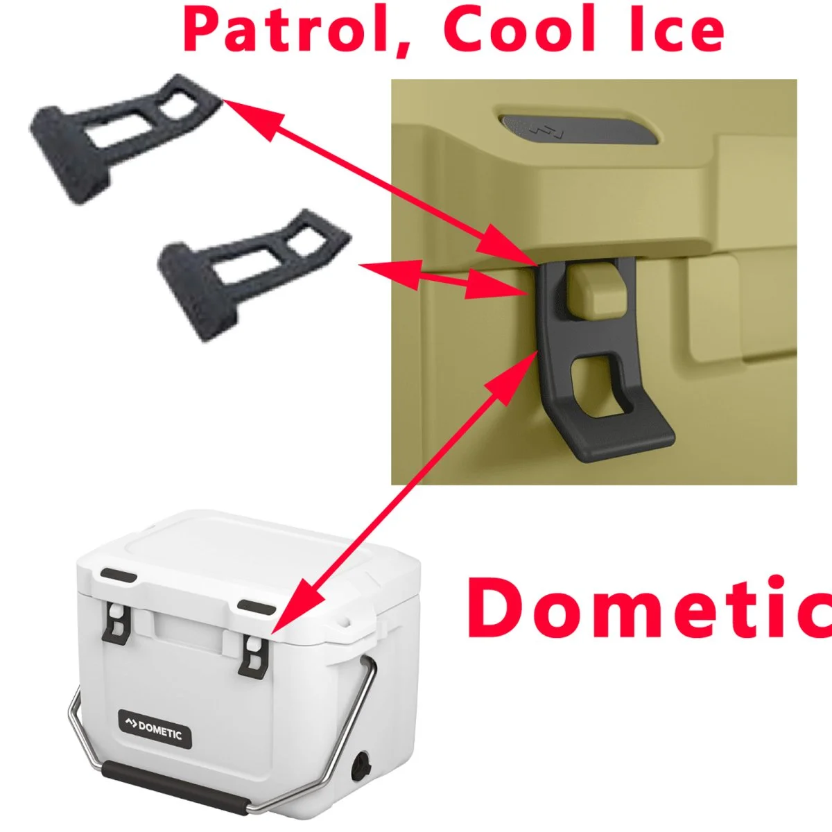 Kit verrouillage couvercle caoutchouc glacieres Patrol Cool Dometic Accessoires Outdoor Liberté Mouvement