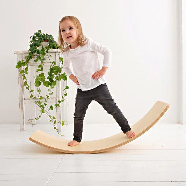 Planche équilibre - balance board - avec ou sans feutrine - Boutique Maman & Bébé hêtre – Produits Essentiels au Quotidien