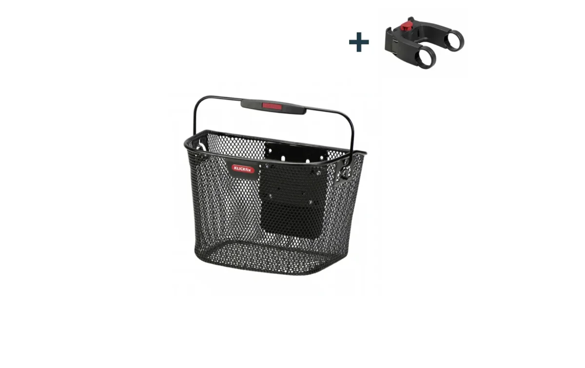 Panier avant mini en maille + fixation Klickfix - Des Équipements Pensés pour Profiter de Chaque Instant Dehors Panier central en maille souple